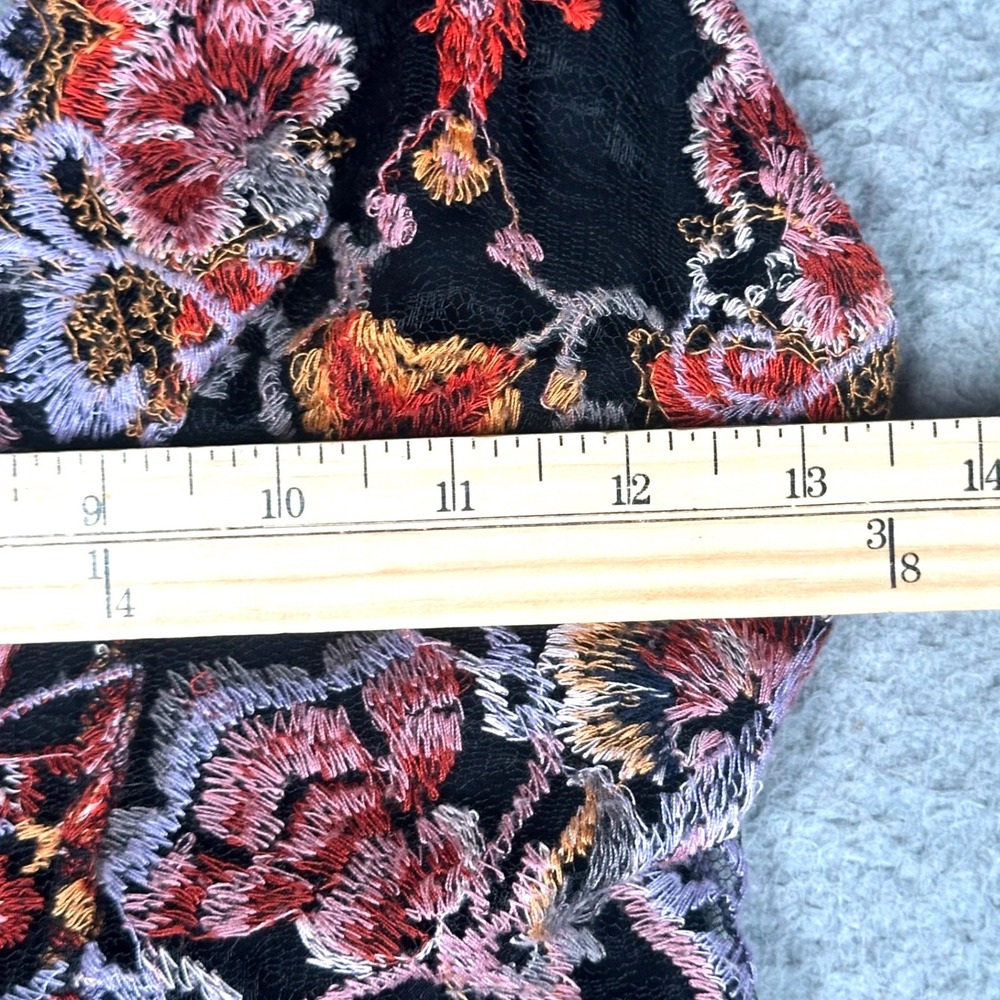 Free People Rising Sun Maxi Dress Women's 6 Warm Embroidered Floral Strappy Boho - Picture 9 of 15
